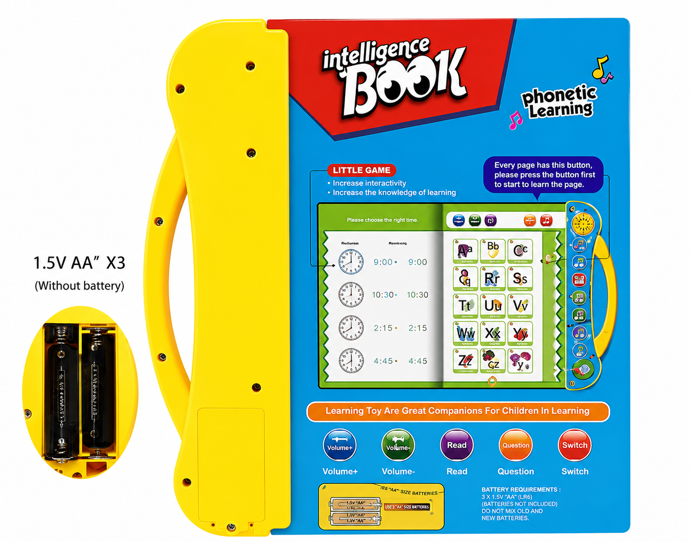 LALLAFY Interactive E-Book for Kids | Talking Learning Book with Voice & Touch Sensor | Educational Toy for 2–5 Years (Pen Included)